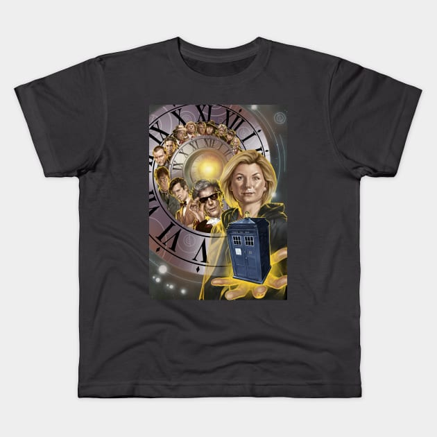 The 13th Doctor Kids T-Shirt by ThinkStrange